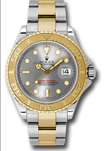 Replica Rolex 16623 Steel and Yellow Gold Yacht-Master 40 Watch - Grey Dial